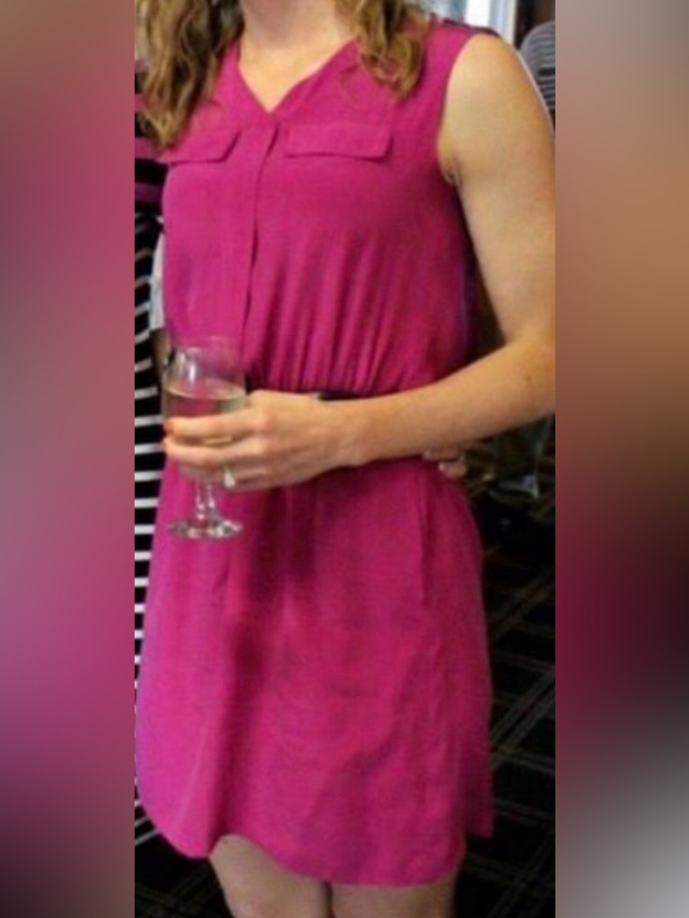 100% silk sleeveless dress